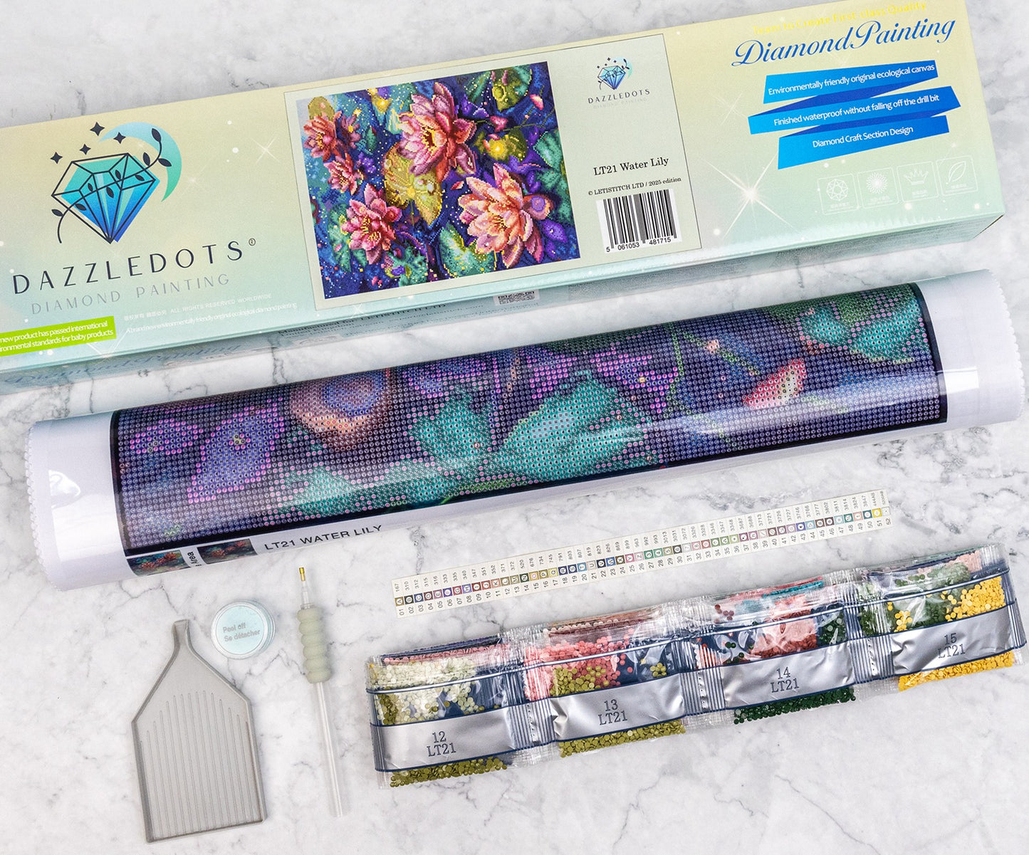 Set pictură cu diamante LetiStitch - Water Lily, LT21