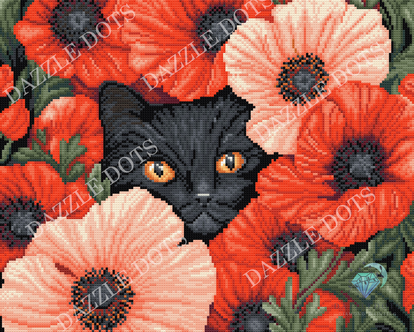 Set pictură cu diamante LetiStitch - Poppy eyes, LT23