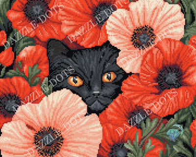 Set pictură cu diamante LetiStitch - Poppy eyes, LT23