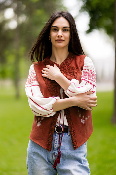 Etno - Modern - Bundiță Femei Colț-BC2 -cul. maro