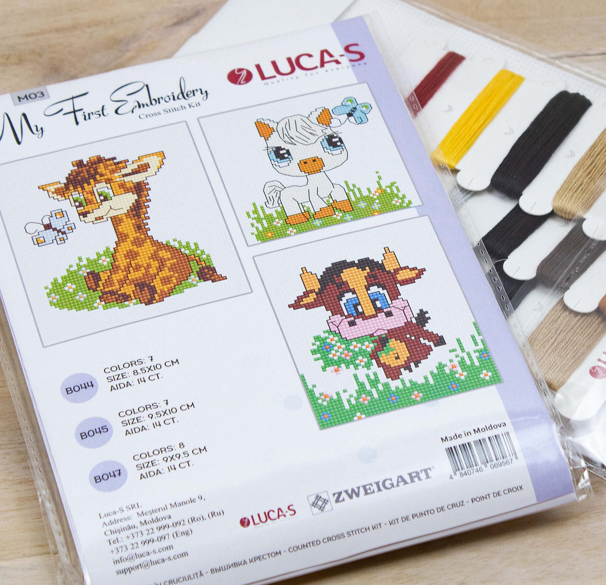 Set de brodat în cruciuliță Luca-S - Prima mea broderie, M03