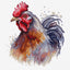 Set de brodat în cruciuliță cu cercul de brodat - The Cock, BC217