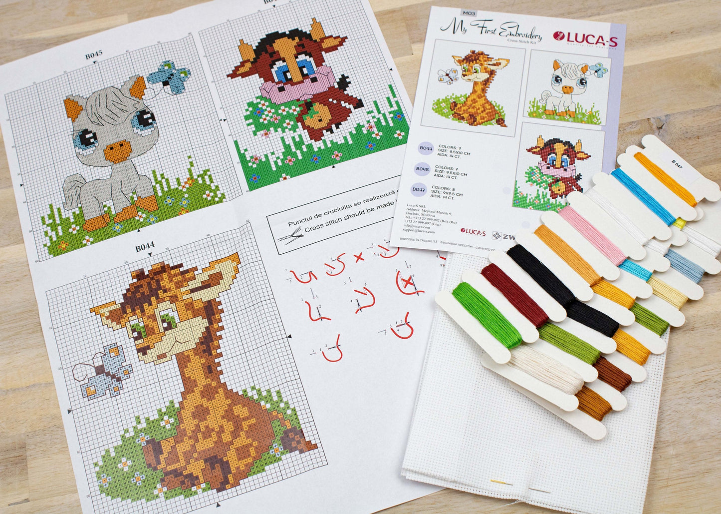 Set de brodat în cruciuliță Luca-S - Prima mea broderie, M03