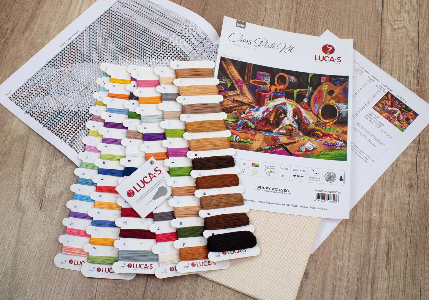 Set de brotat în cruciuliță Luca-S - B2415 Cățelul lui Picasso