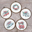 Set de broderie Letistitch  - Christmas Retro Cars / Kit of 5, Leti965