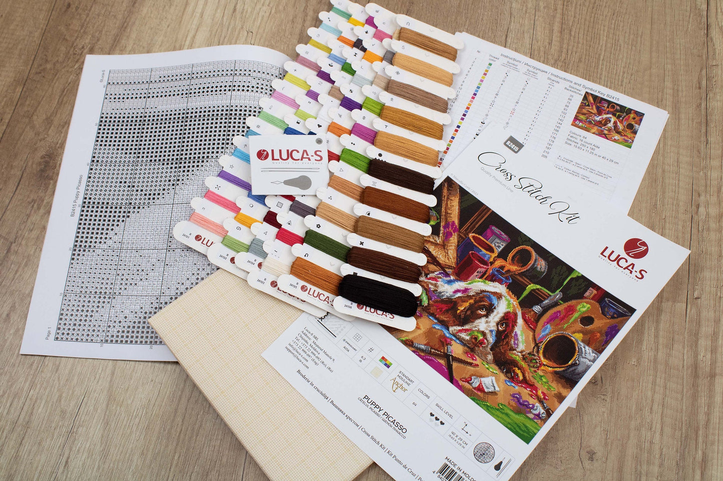 Set de brotat în cruciuliță Luca-S - B2415 Cățelul lui Picasso