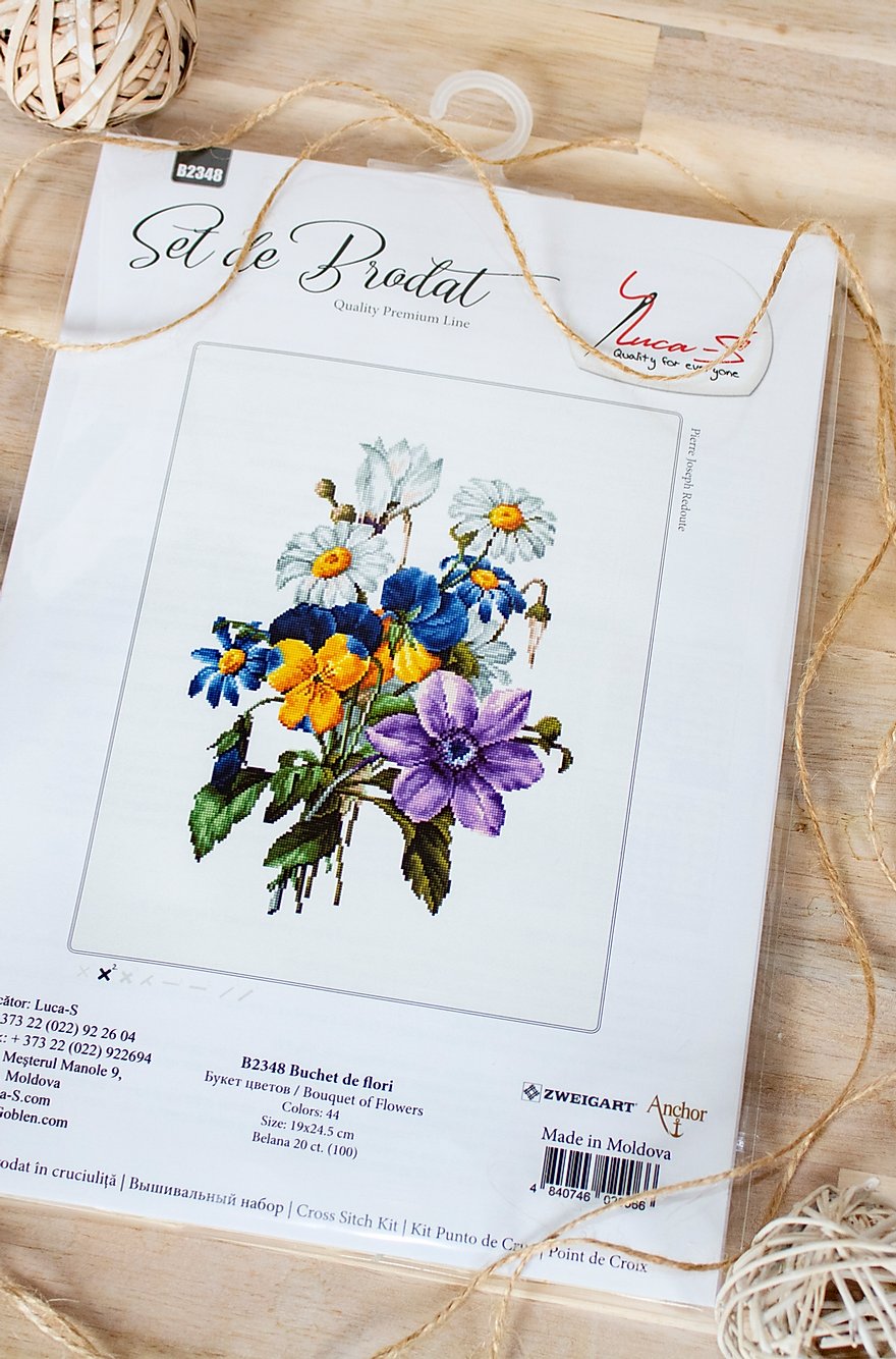 Set de brodat în cruciuliță Luca-S - B2348 Buchet de flori