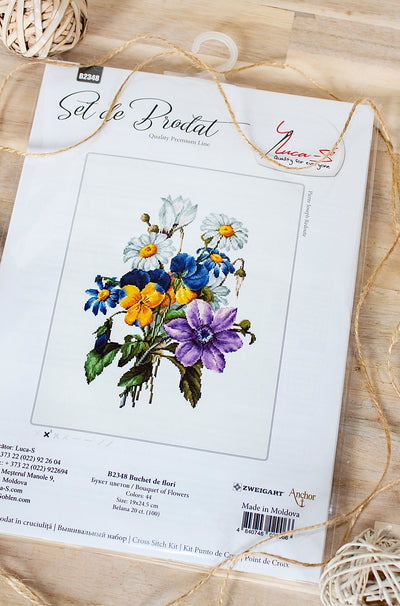 Set de brodat în cruciuliță Luca-S - B2348 Buchet de flori