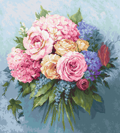 Set de brodat în cruciuliță Luca-S - B2371 Buchet