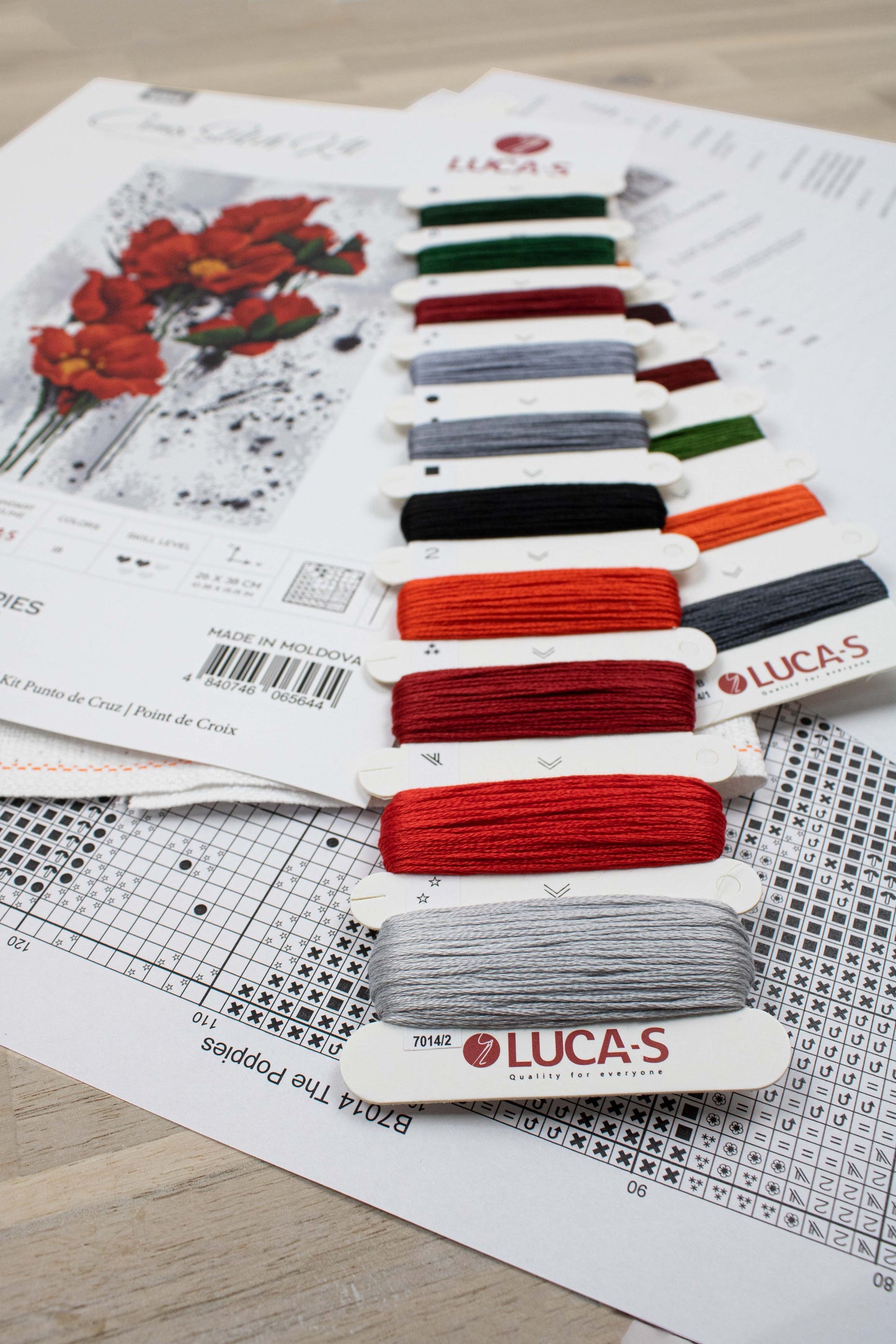 Set de brodat în cruciuliță Luca-S - B7014 Maci