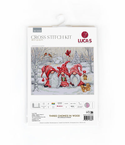 Set de brodat în cruciuliță Luca-S - Trei Spiriduși în Pădure, BU5050