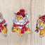 Cross Stitch Kit LetiStitch - Christmas Tigers Toys kit of 3 pieces - HobbyJobby