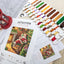 Set de brodat în cruciuliță LetiStitch - Odihna lui Moș Crăciun lângă șemineu, L8052