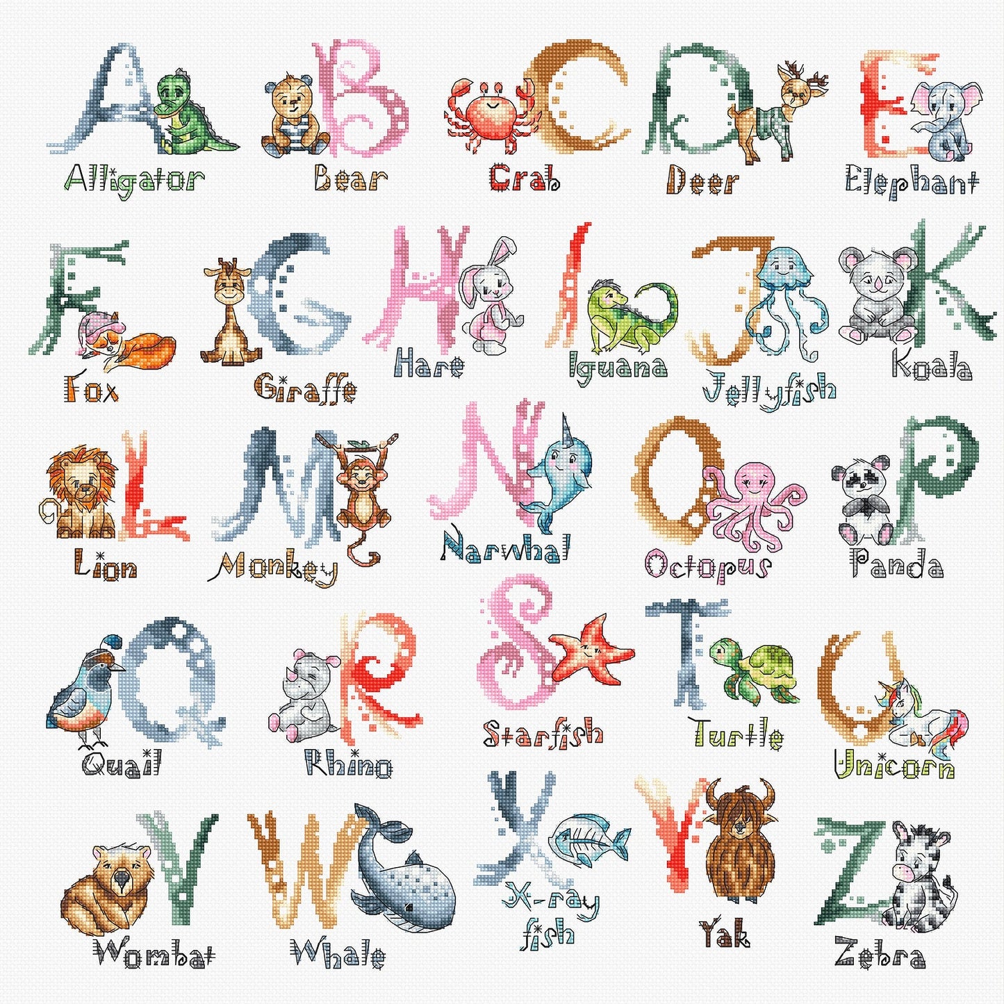 Cross Stitch Kit LetiStitch - Let's learn together - HobbyJobby