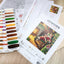 Set de brodat în cruciuliță LetiStitch - Odihna lui Moș Crăciun lângă șemineu, L8052